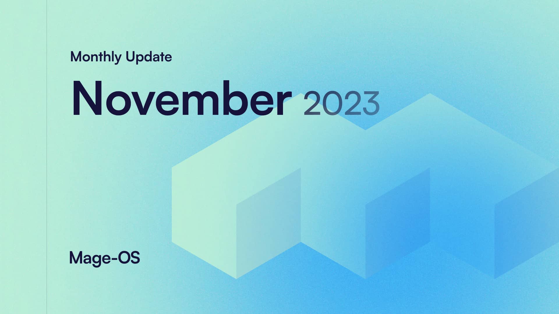November 2023 Update